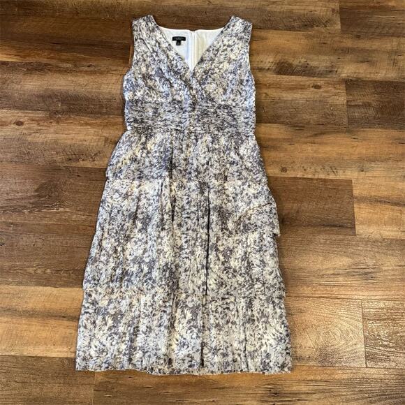Talbots 100% Cotton Floral Sleeveless A-Line Dress Size 2 Tiered Breathable - Picture 1 of 9